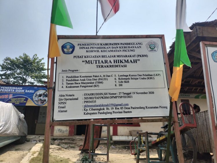 PKBM Mutiara Hikmah membuka Pendaftaran Siswa-siswi Pendidikan Kesetaraan baru tahun 2024 GRATIS