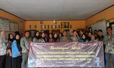 PPS Desa Parumasan Kecamatan Cipeucang Selenggarakan Bimtek KPPS Untuk Pilkada Serentak 2024