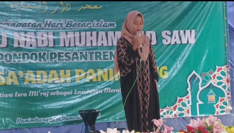 Peringati Isra Mi'raj 1446 H. Ponpes Darussa'adah Panimbang Gelar Pembacaan Kitab, Pidato & Nahdom Santriawan Santriwati.