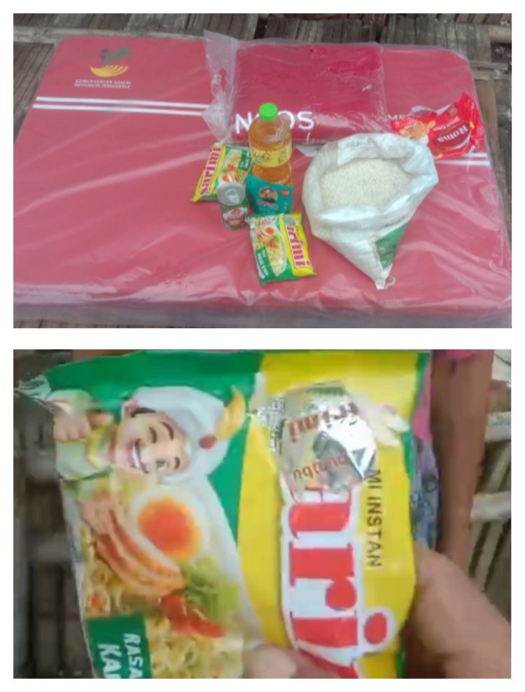 Bantuan Dari Dinsos Kabupaten Pandeglang Diduga Tak Layak Dikonsumsi 