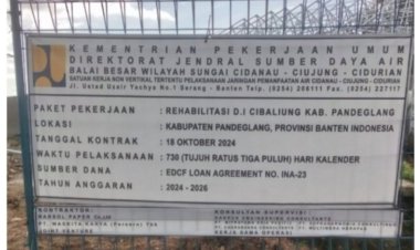 Pembangunan Irigasi DI Cibaliung Oleh PT. Waskita, Diapresiasi Oleh Aktivis Pandeglang