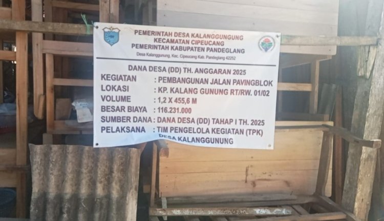 Rehabilitasi DD Tahap 1 Tahun 2025 Pada Pekerjaan Jalan Paving Block Didesa Kalanggunung, Begini Kata KADES  