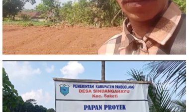 Pembangunan Lapangan Volly Ball Di Desa Sindang Hayu Dari Anggaran DD Tahap 1 T,A 2025  Di Sambut Baik Oleh Warga