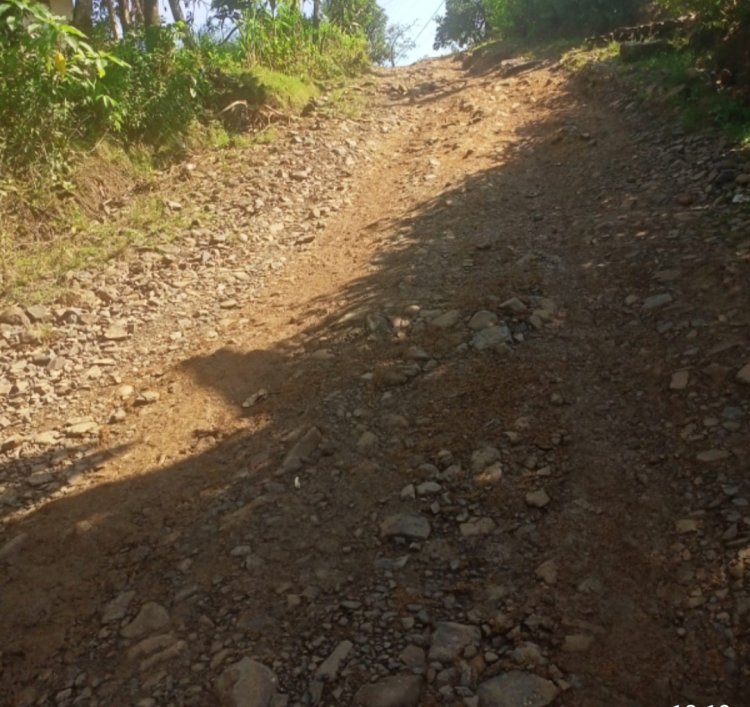 Akses Jalan Utama Kampung Haur Desa Cisereheun Cigeulis Rusak Parah, Warga Meminta Pemda Segera Membangunnya