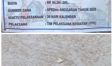 Pembangunan Jalan Rabat Beton Desa Nanggerang Kecamatan Cirinten-Lebak Diduga ASJAD