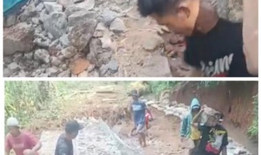 Diduga CV.Raditya Dua Putra Dalam Pengerjaan Rehabilitasi Jaringan Irigasi D.I Citumenggung Kecamatan Cikedal Abaikan APD