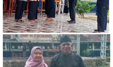 Ketua BHH GIB Menghadiri Acara Kenaikan Kelas SMPN  2 Sobang Dan Menyerahkan Hadiah Ke Siswa Juara Kelas