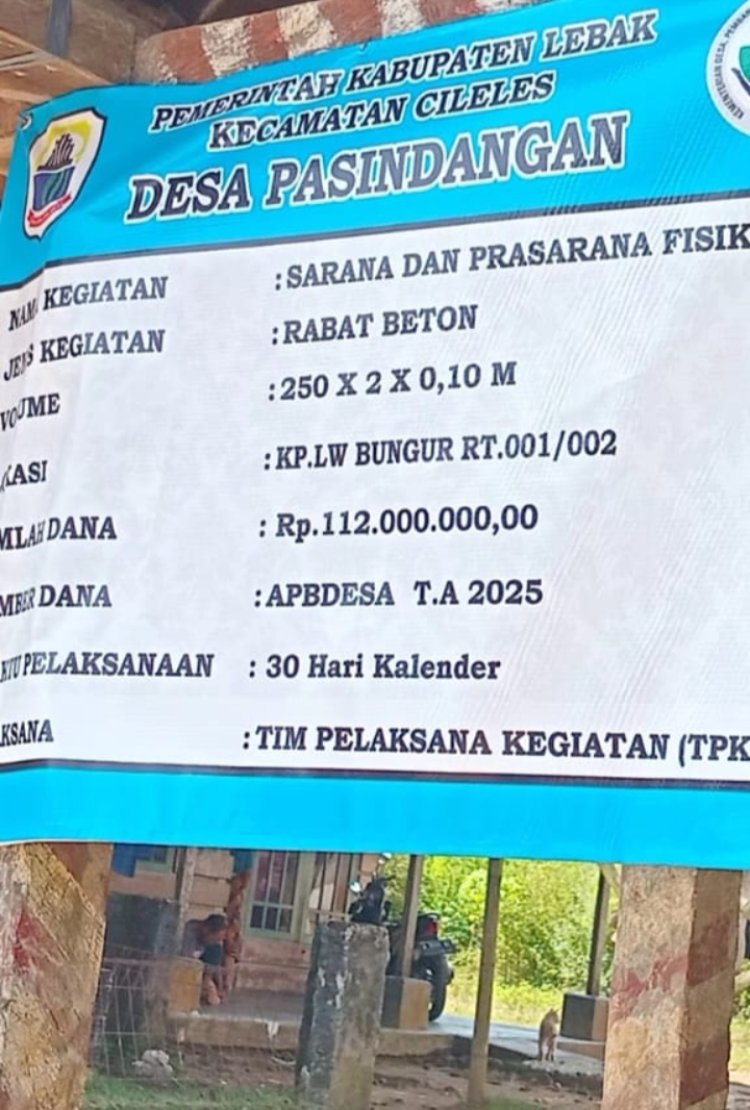 Pekerjaan Rabat Beton Di Kampung Leuwi Bungur Desa Pasindangan Kecamatan Cileles Kabupaten Lebak Di Duga ASJAD