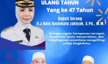 SMSI Kabupaten Serang Mengucapkan Selamat Ulang Tahun ke-47 kepadaRatu Rachmatuzakiyah, S.Pd., M.M
