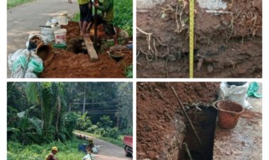 LSM Gerhana Provinsi Banten Menyayangkan Proyek Galian Kabel PLN Di Ruas Jalan Manggung Jaya Kecamatan Bojong Diduga abaikan SOP Dan APD.