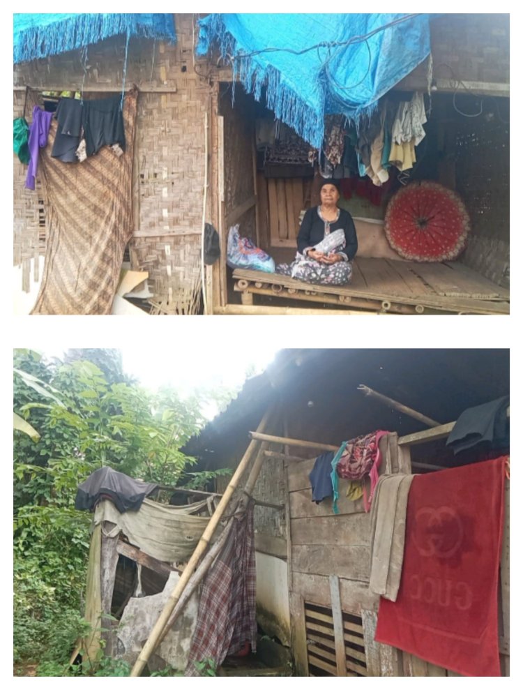 Saminah Warga Desa Kadudampit Tinggal Di Rumah Yang Tak Layak Huni Butuh Uluran Tangan Dari Semua Pihak.