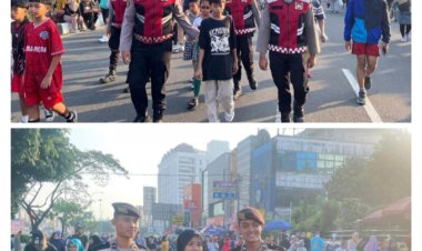 Amankan Aktivitas Masyarakat Di CFD, Korsabhara Baharkam Polri Siap, Hadir dan Bermanfaat.