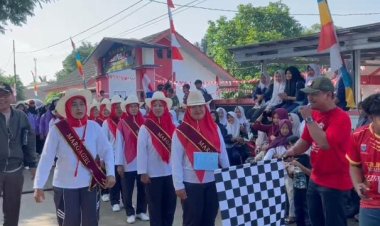 Semarak HUT RI ke-80, Kecamatan Pagelaran Gelar Pembukaan LSBB dan Lomba Gerak Jalan