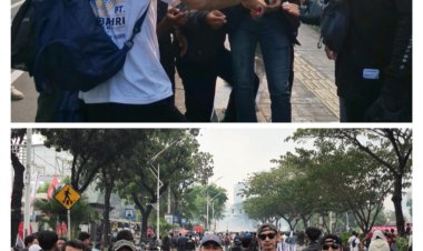 GWI Kota Tangerang Turun Ikut Aksi Demo, Liput Sekaligus Memberi Semangat di Tengah Massa