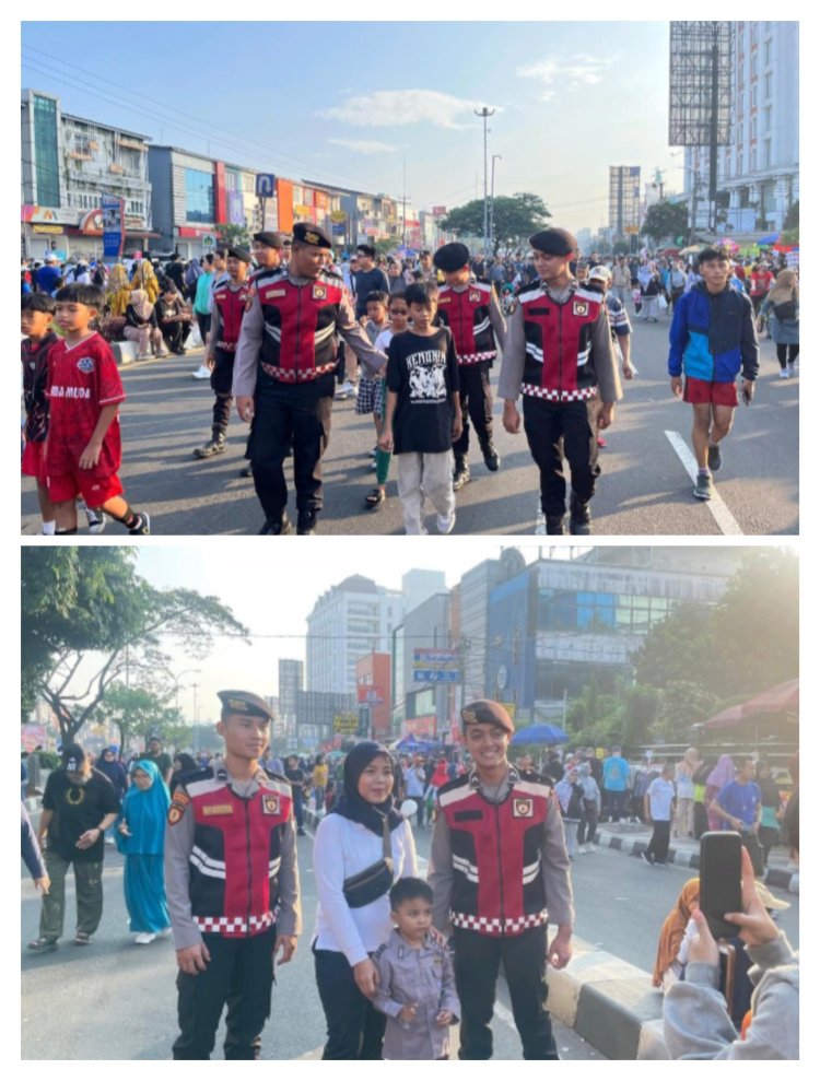 Amankan Aktivitas Masyarakat Di CFD, Korsabhara Baharkam Polri Siap, Hadir dan Bermanfaat.