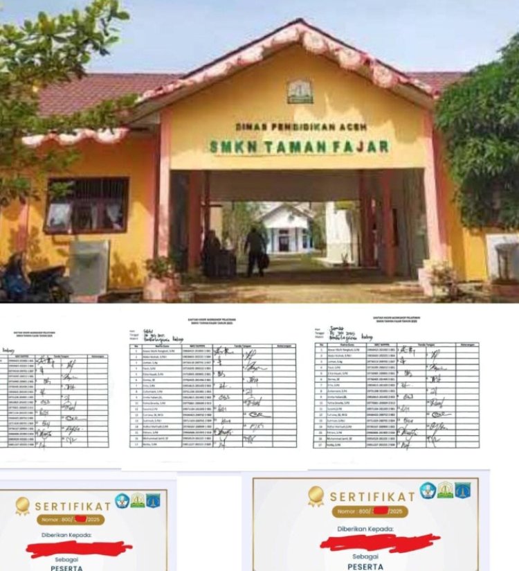 ‎SMKN Diduga Terlibat Sertifikat Bodong