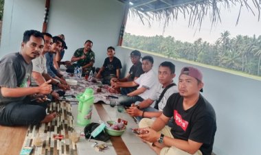 Silaturahmi Lewat Secangkir Kopi, Koramil Panimbang Dan Pers Eratkan Hubungan