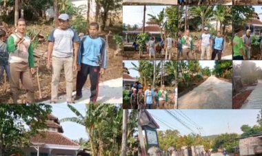 Warga Sinar Jaya-Cigeulis Apresiasi bangunan Rabat Beton.