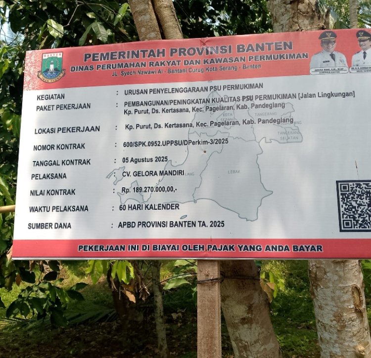 Pekerjaan Pembangunan/Peningkatan Pembangunan Peningkatan Permukiman Jalan Lingkungan Desa KertaSana Kecamatan Pagelaran Disinyalir Amburadul.