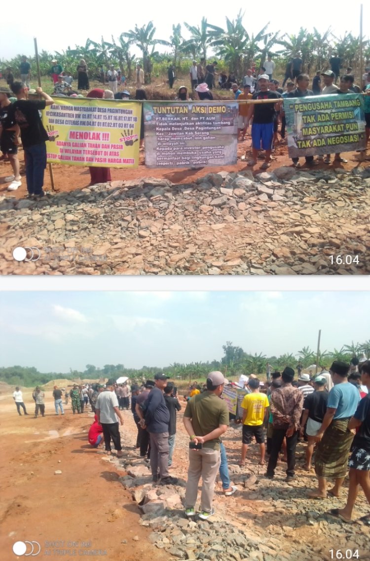 Geruduk Tambang Pasir PT. Berkah Halal Thayyib, Warga Desak Pemerintah Tutup Permanen.