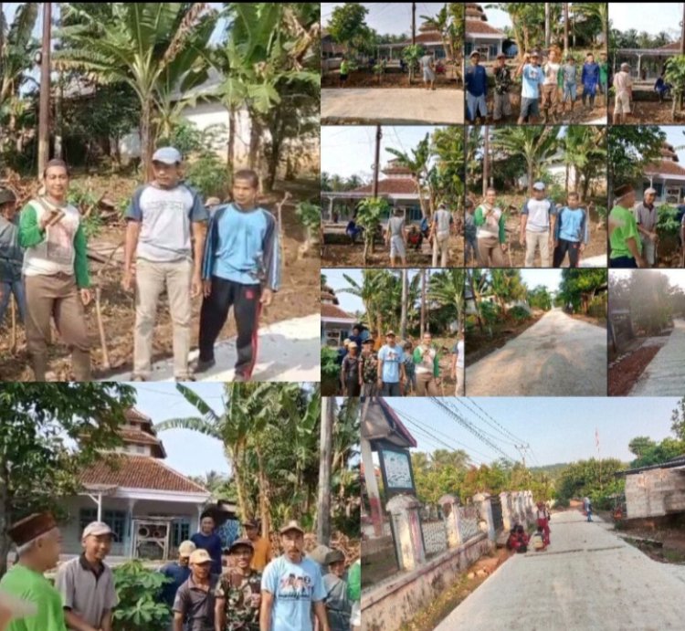 Warga Sinar Jaya-Cigeulis Apresiasi bangunan Rabat Beton.