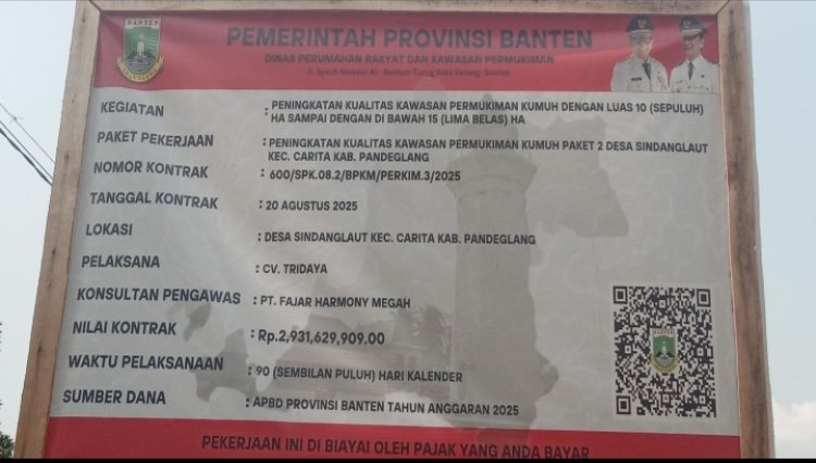 Diduga CV Tri Daya Dalam Pekerjaan Peningkatan Kualitas  Pemukiman Desa Sindang Laut Diduga Pengerjaan U-Dicth Tak Sesuai Spek Dan Abaikan K3.