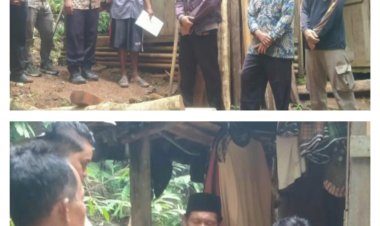 Dinsos Pandeglang Dan Dr.Alfin  Berikan Bantuan Ke Ade Sahroni Tuna Netra Yang Terkena Musibah Tangannya Putus.