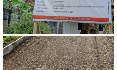 Dalam Pengerjaan Pembangunan Insfratruktur Penunjang Hunian Yang Dikerjakan Oleh CV.BENQ PROJECT Diduga Asjad:, GWI: Ini Uang Rakyat Bukan Uang Pribadi.