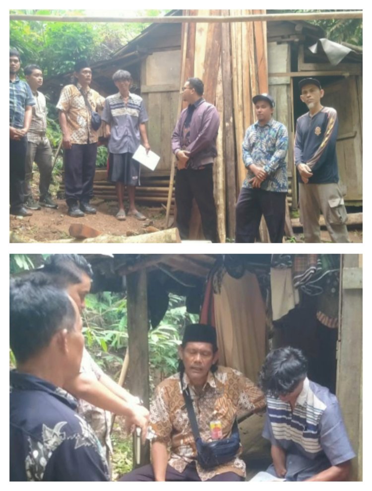 Dinsos Pandeglang Dan Dr.Alfin  Berikan Bantuan Ke Ade Sahroni Tuna Netra Yang Terkena Musibah Tangannya Putus.