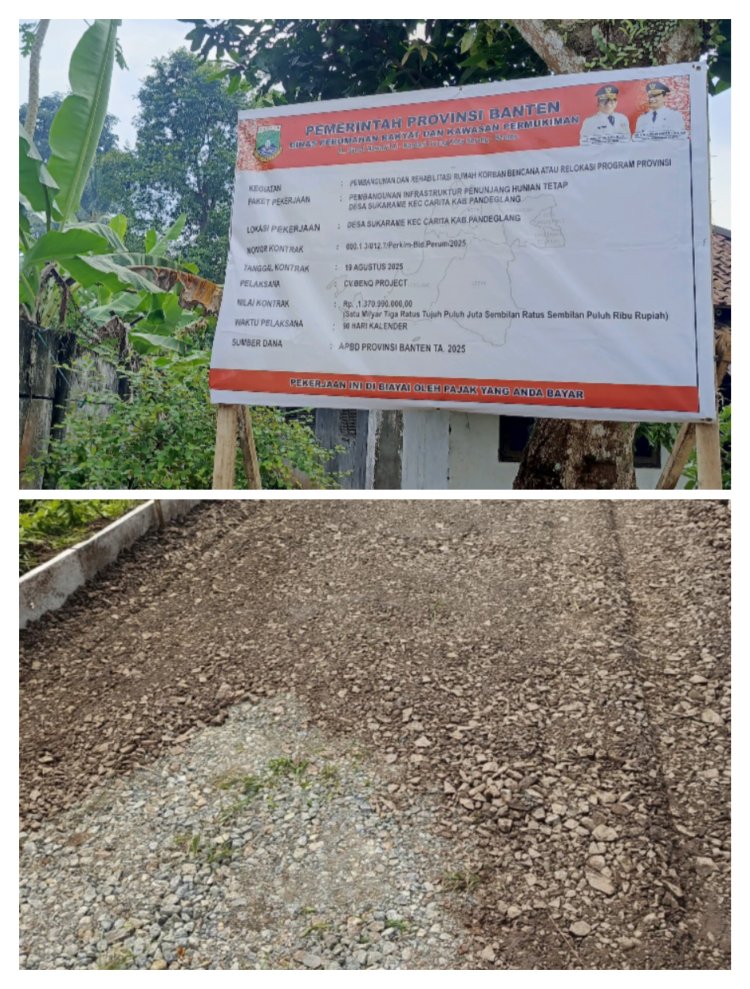 Dalam Pengerjaan Pembangunan Insfratruktur Penunjang Hunian Yang Dikerjakan Oleh CV.BENQ PROJECT Diduga Asjad:, GWI: Ini Uang Rakyat Bukan Uang Pribadi.