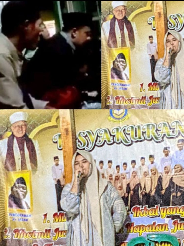 Ponpes  Al - iqkbal ,Iqballudin lakukan acara rutin  Tasyakuran  bulanan,di kampung muara  kecamatan Wanasalam.