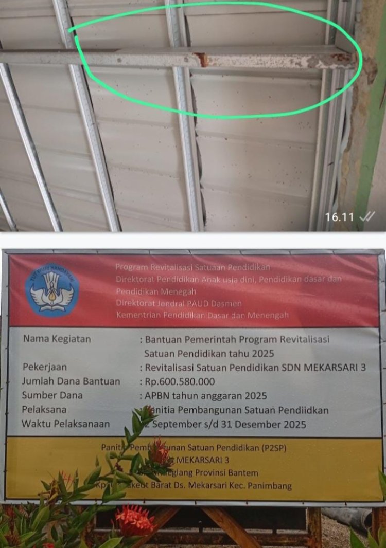 GOWI Bongkar Dugaan Permainan Proyek! Revitalisasi SDN Mekarsari 3 Diduga Gunakan Baja Bekas Dan Abaikan K3