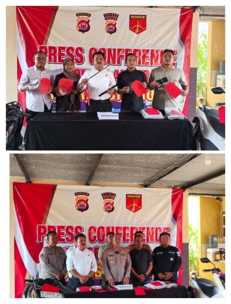 Polsek Anyer Polres Cilegon, Ungkap Kasus Tawuran Kelompok Pelajar Mengunakan Sajam