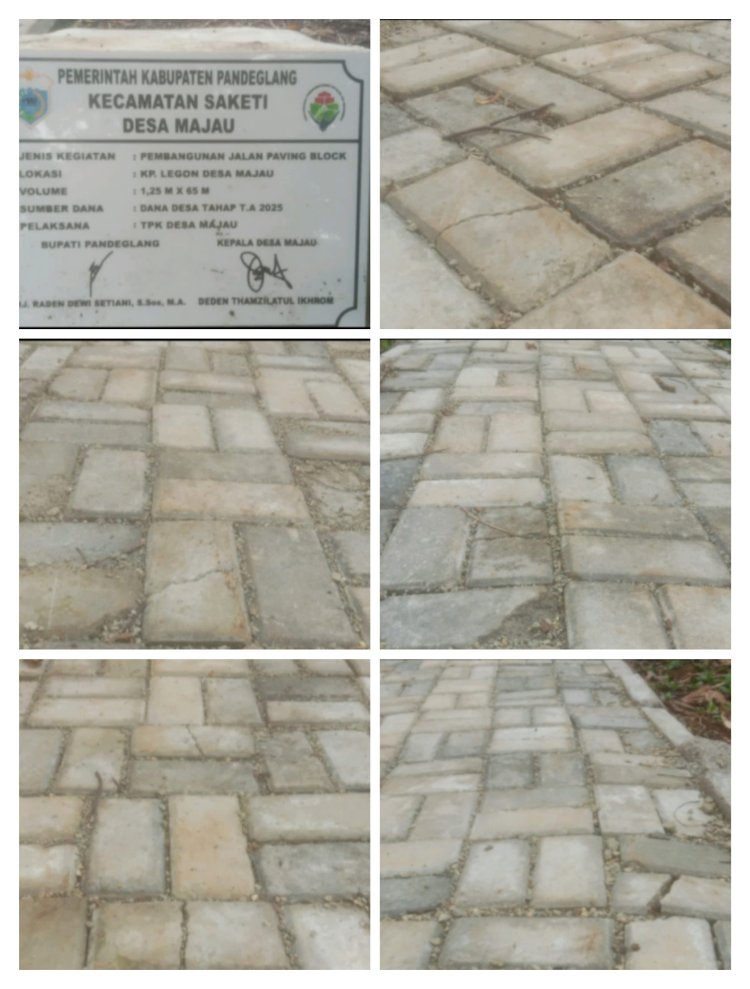 Paving Block Dana Desa di Majau Disorot — Mutu Diragukan, Publik Minta Diperiksa!