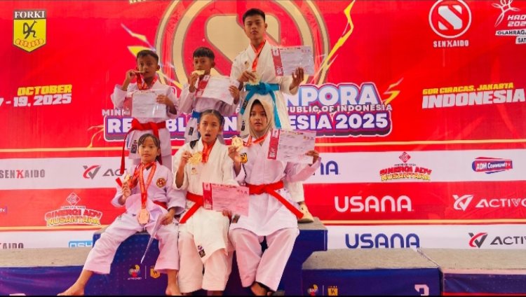 Karateka Cilik Pandeglang Borong Medali Pada Senkaido open International karate championship Piala Kemenpora.