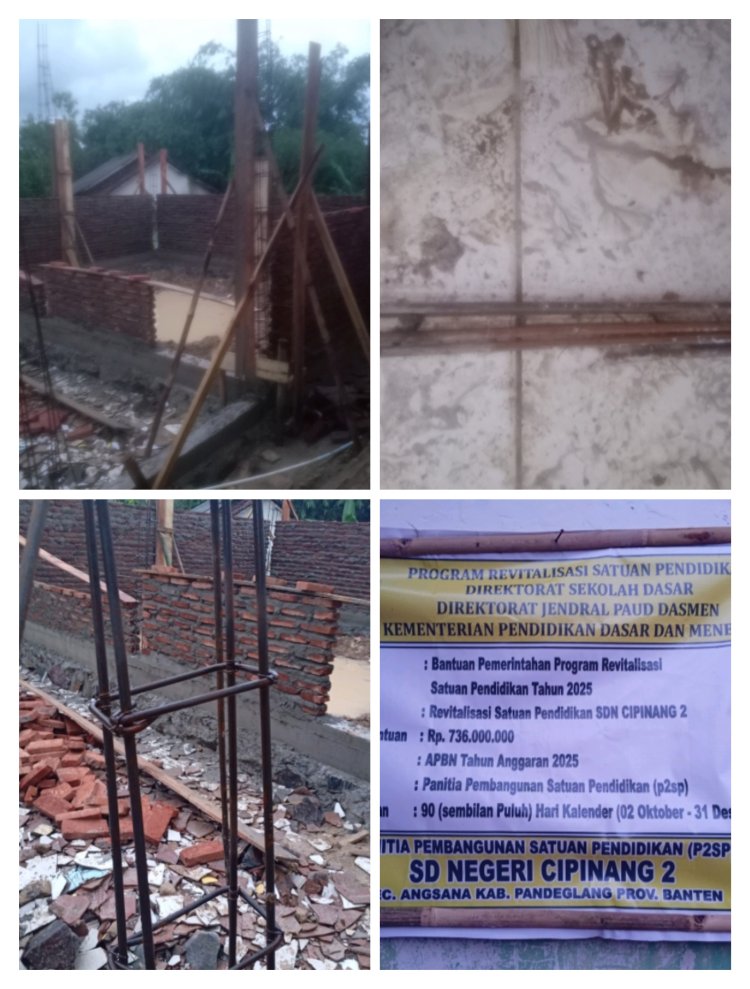 Diduga Abaikan K3, Dan Minimnya Pengawasan Proyek Revitalisasi SDN Cipinang 2 Disorot BARA API