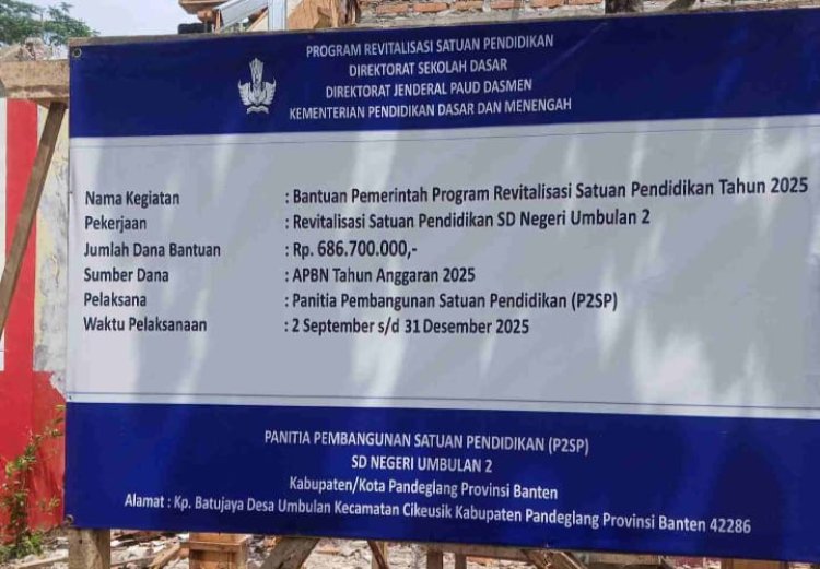 Revitalisasi SDN Umbulan 2 Diduga Asal Jadi, Pekerjaan Tak Sesuai RAB — Konsultan dan Panitia Disorot!