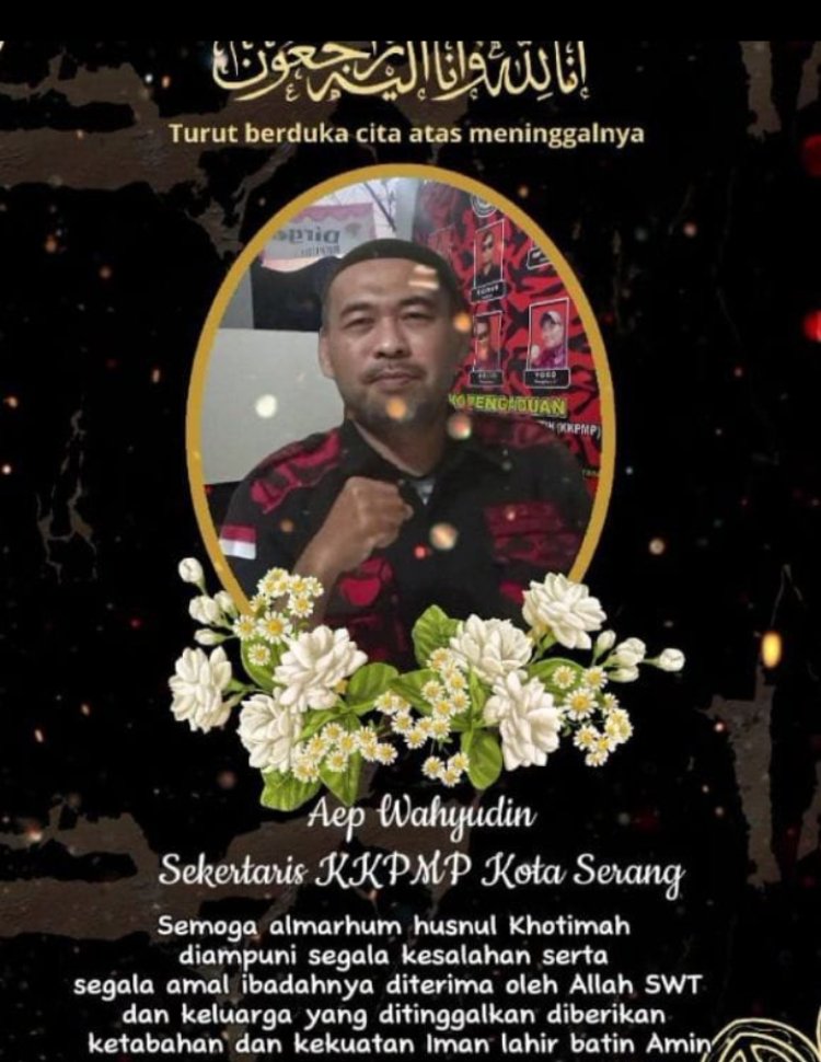 Gabungnya Wartawan Indonesia Ikut Bela Sungkawa Atas Wafatnya Sekretaris ( KKPMP ) kota serang-Banten.