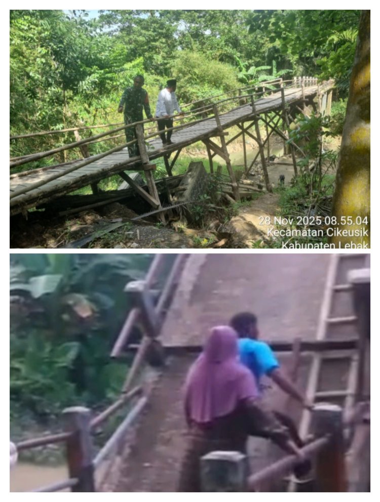 Viral di Medsos, Jembatan Blengbeng Disebut Berbahaya — Danramil Minta Perbaikan Diprioritaskan