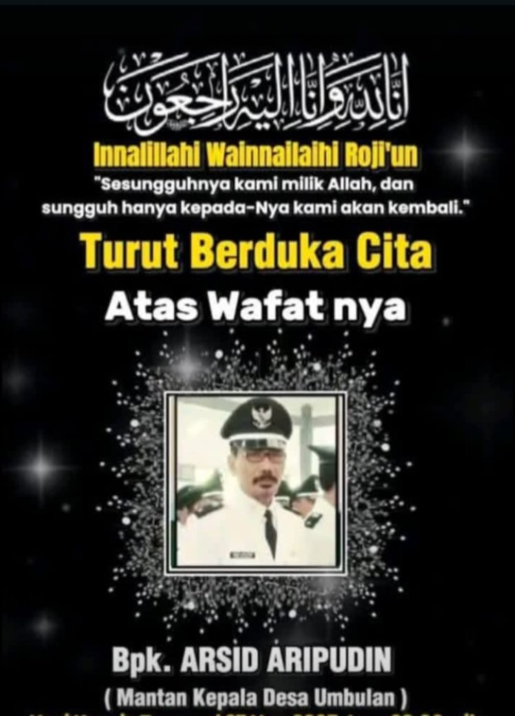 Innalilahi WA Innailaihi Rojiun Telah Berpulang Ke Rahmatullah Tokoh Masyarakat Kecamatan Cikeusik BPK.Arsid Aripudin.