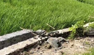 Diduga Pengerjaan Irigasi Tidak Sesui Spesifikasi Dan Kangkangi Undang Undang KIP --- Warga Pertanyaan Transparansi 
