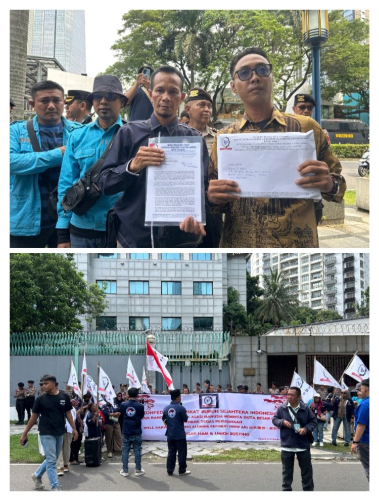 Buruh KSBSI Tuntut Investigasi Komprehensif - Laporkan Pelanggaran Ketenagakerjaan ke Kedubes RRT"