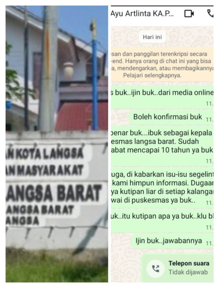 Aktivis Lsm Bungoeng Lam Jaroe Aceh Desak, Wali Kota Langsa, Tinjau Jabatan Kepala Puskesmas Langsa Barat Sudah 10 Tahun Menjabat   