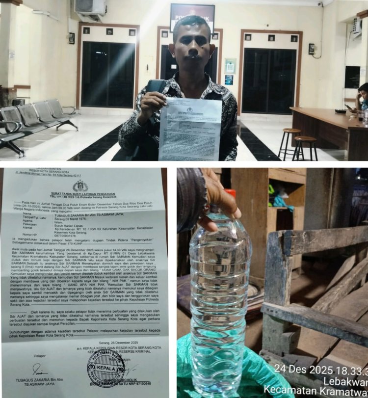 Penelusuran Miras Ilegal Berujung Wartawan Jadi Korban penganiayaan, Pengeroyokan Di Wilayah Kramatwatu Serang Banten.