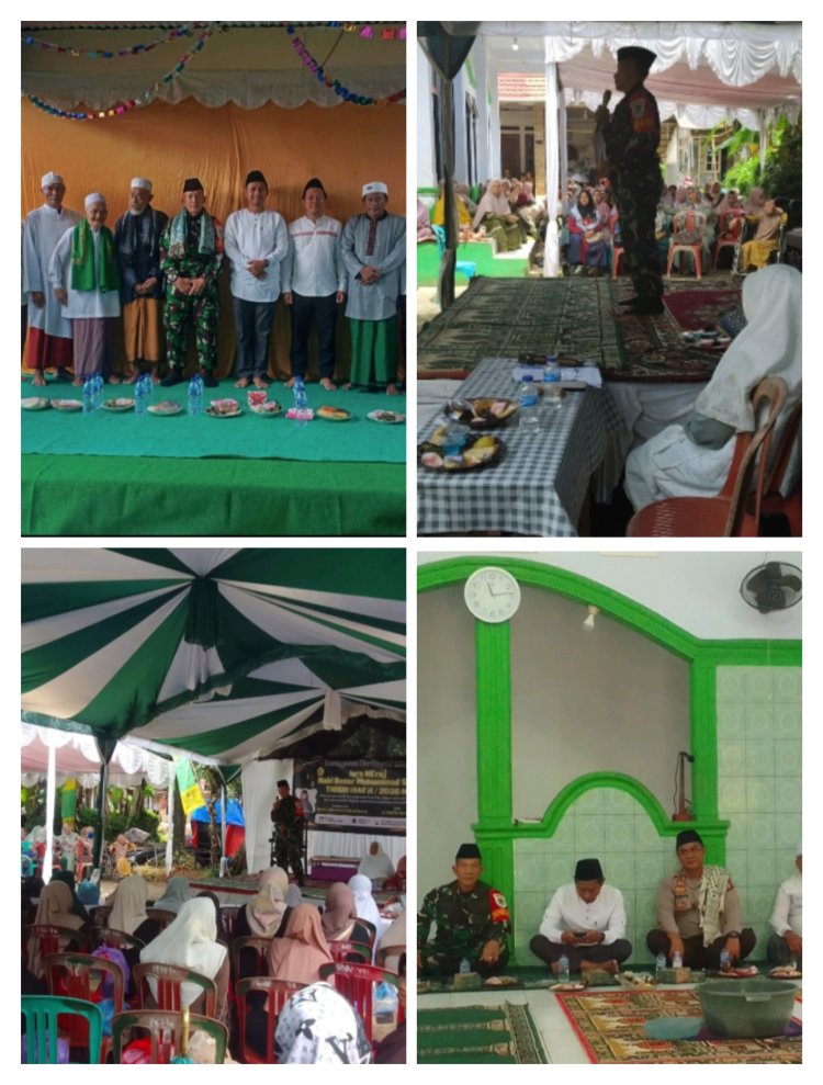 Danramil 0106 Menes Hadiri Peringatan Isra Mi'raj Didesa Purwaraja 
