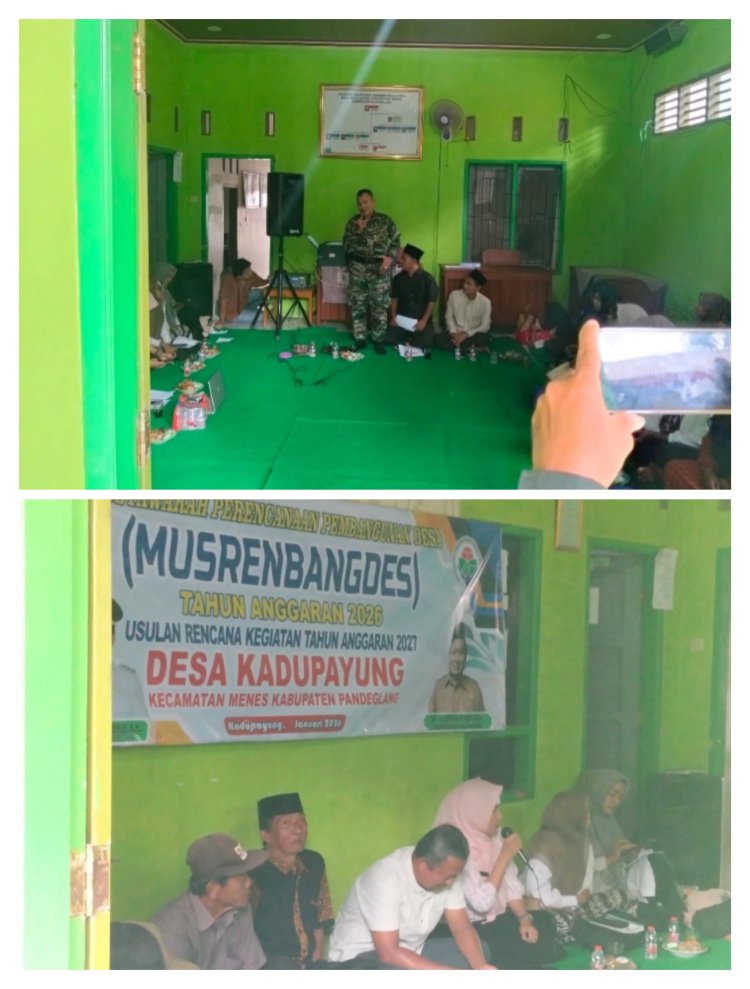 Danramil 0106 Menghadiri Musrenbangdes Di Desa Kadupayung 2026 