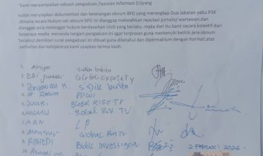 Gabungan Beberapa Media Di Pandeglang Laporkan Oknum BPD Cibaliung Dugaan Lecehkan Profesi Wartawan 