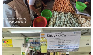 Satgas Saber Pelanggaran Pangan Pusat Pantau Langsung 2 Pasar di Kota Tangerang, Harga Pangan Masih Stabil