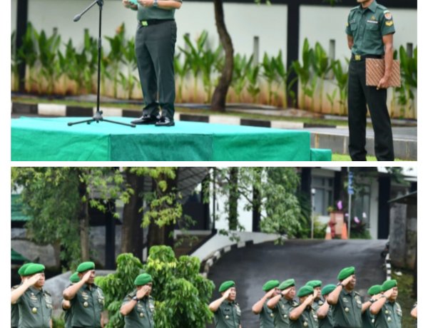 Pusterad Gelar Upacara Bendera 17-an Bulan Februari Tahun 2026