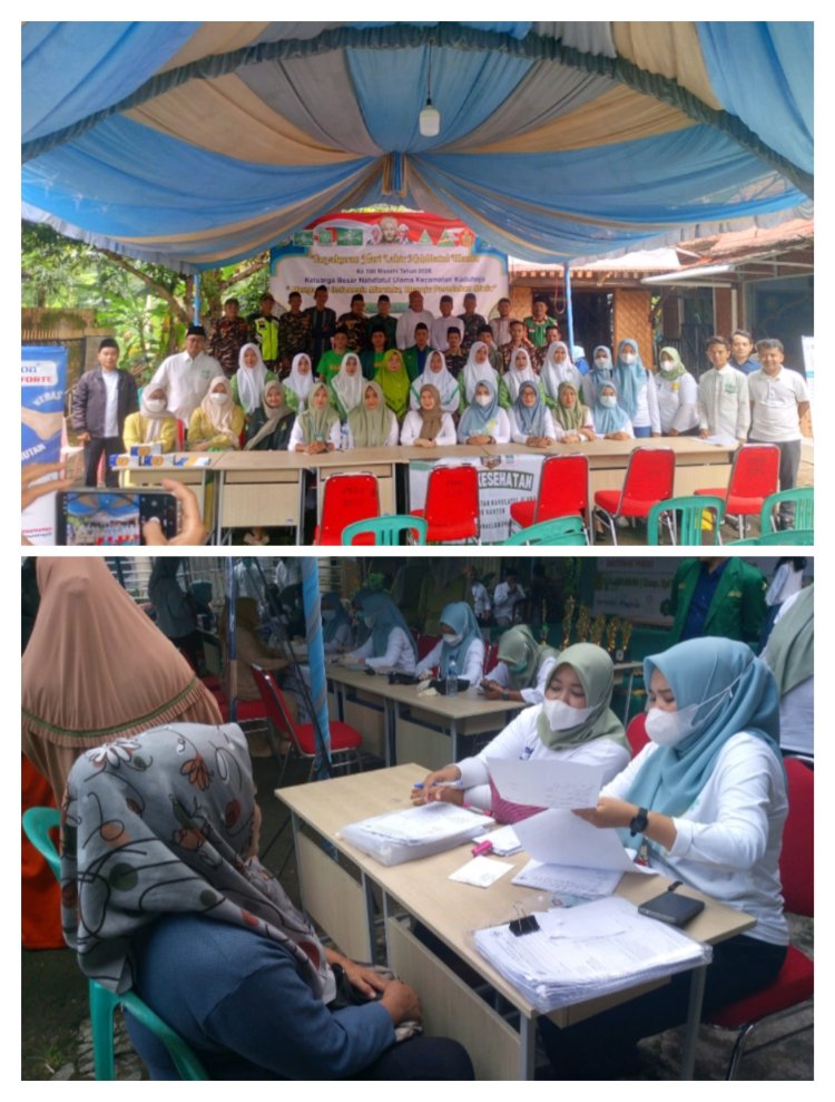 Harlah NU Ke-100 MWC NU Kaduhejo Menggelar Cek Kesehatan dan Pengobatan Gratis